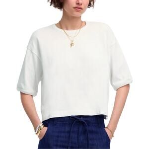 Madewell Relaxed Boxy Tee White Cotton Crewneck NWT Size Small
